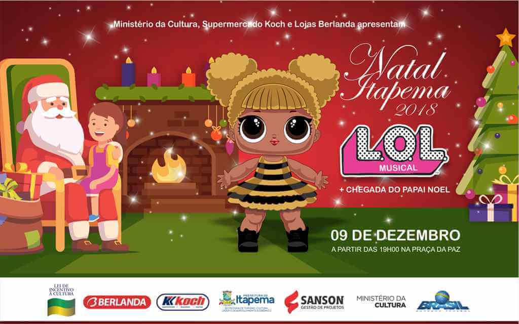 Chegada do Papai Noel será no próximo domingo (09/12) em Itapema