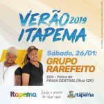 Sábado (26/01) tem música no Projeto Itapema Verão 2019