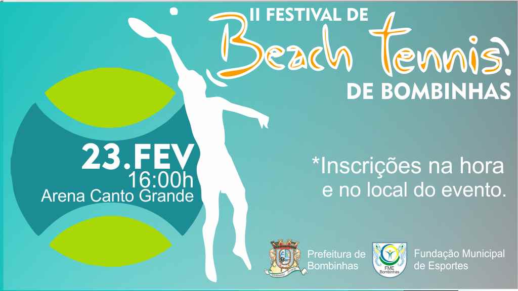 BOMBINHAS - Beach Tennis será atração em Canto Grande