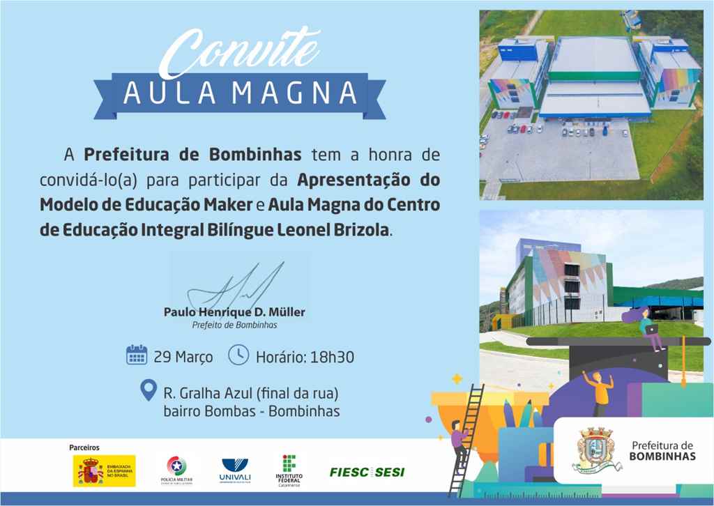 BOMBINHAS - Aula Magna apresenta Educação Maker no CEIT