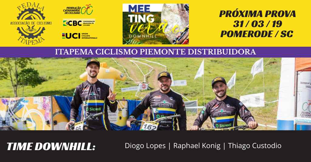 Equipe Disputa o Meeting Verão de Downhill em Pomerode