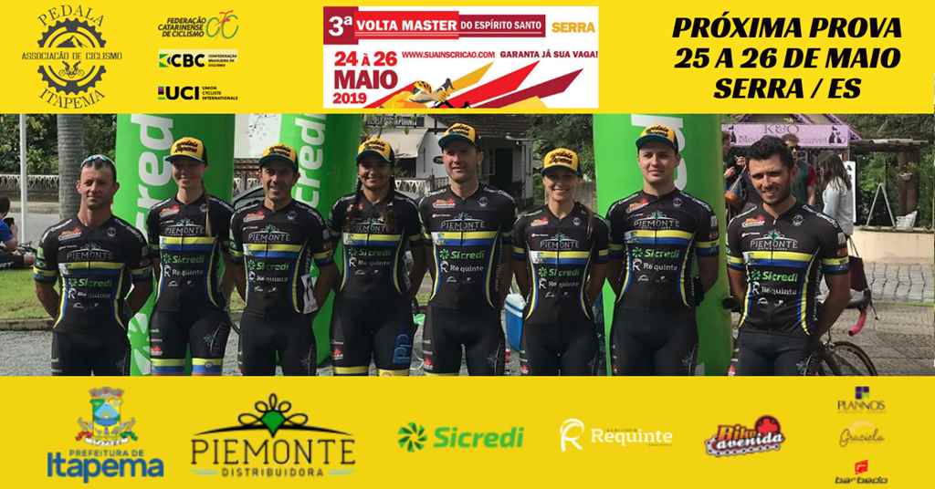Próximas Provas Itapema Ciclismo disputa a 3ª Volta Master do Espirito Santo