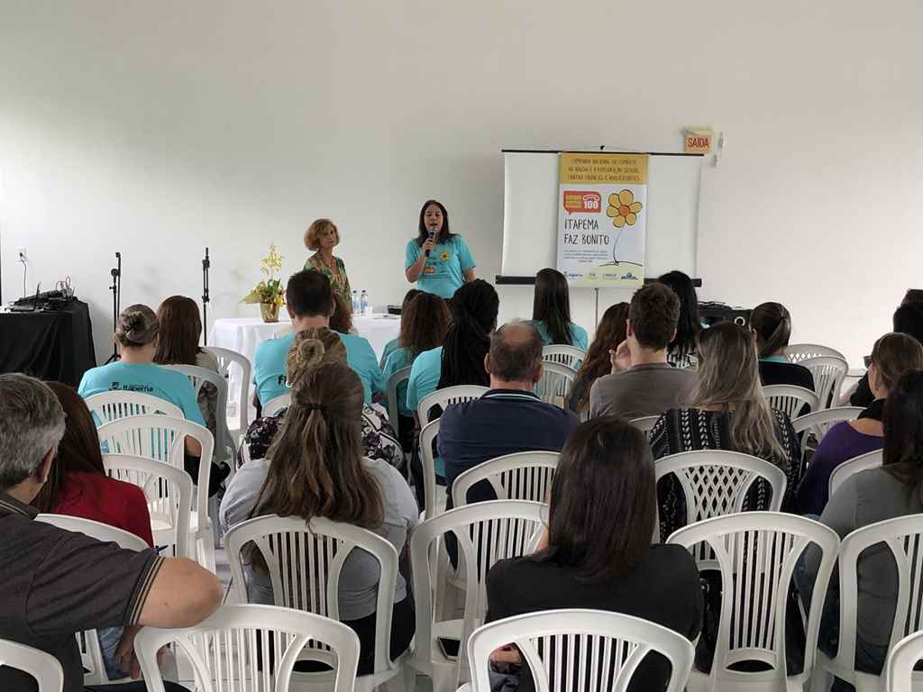 Palestras temáticas orientam trabalhadores e rede de atendimento na Campanha Itapema Faz Bonito