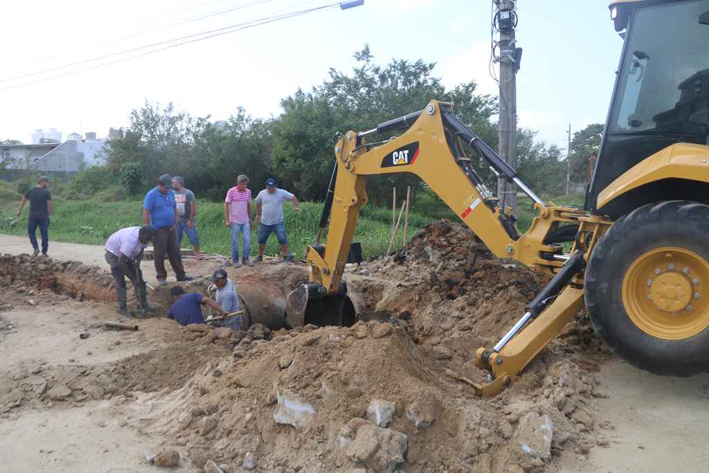 Bairro Morretes recebe obras de drenagem pluvial