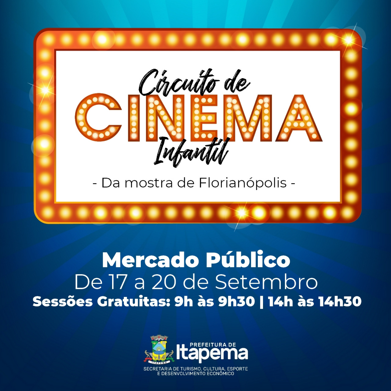 Circuito de Cinema Infantil começa nesta terça-feira (17/09)