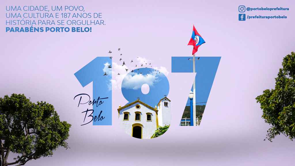 PORTO BELO - Porto Belo comemora 187 anos neste mês de outubro