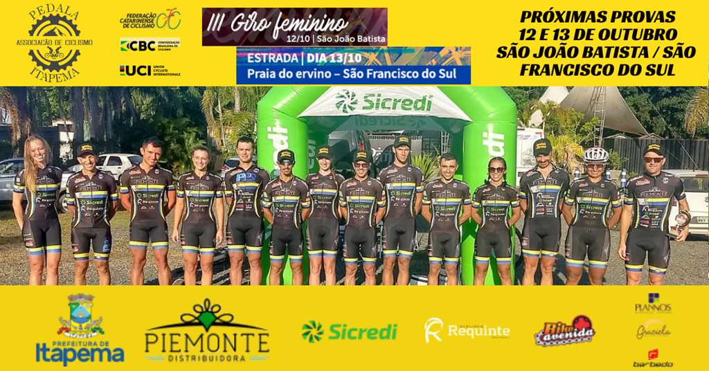 Equipe disputa Giro Feminino e Desafio Praia do Ervino de Ciclismo