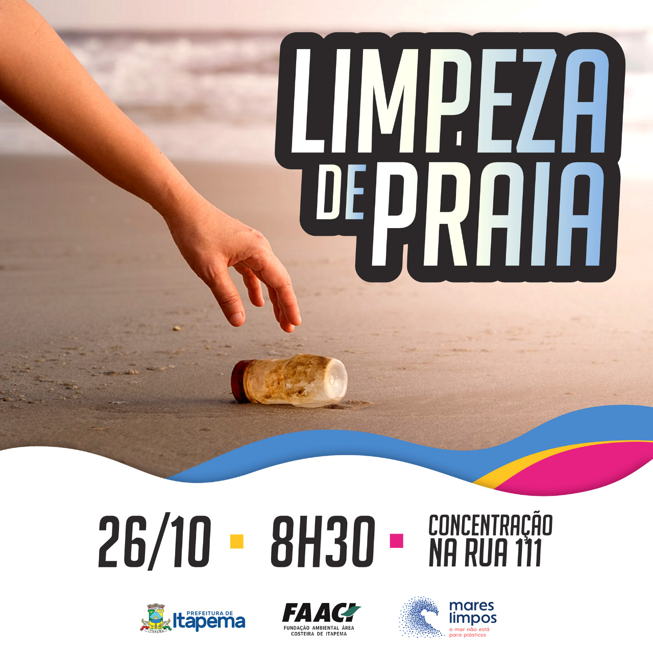 FAACI realizará limpeza de praia no próximo sábado (26/10)