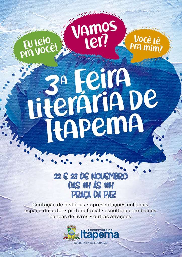 Vem aí a III Feira Literária em Itapema