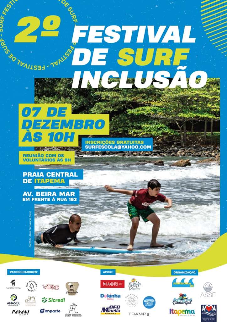 Itapema recebe 2º Festival de Surf Inclusão neste final de semana