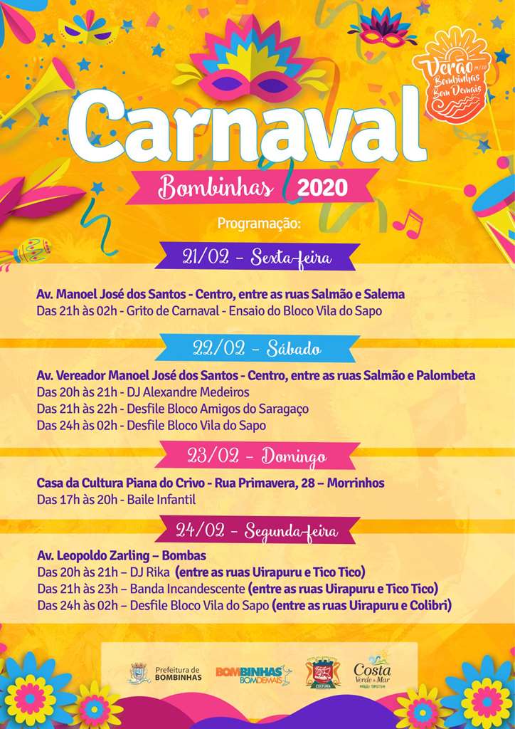 BOMBINHAS - Carnaval de Bombinhas promete muita diversão