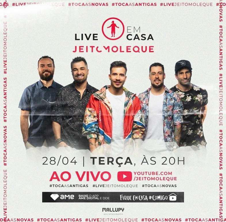 Confira as lives dos artistas de hoje, terça, 28 de abril (28/04)
