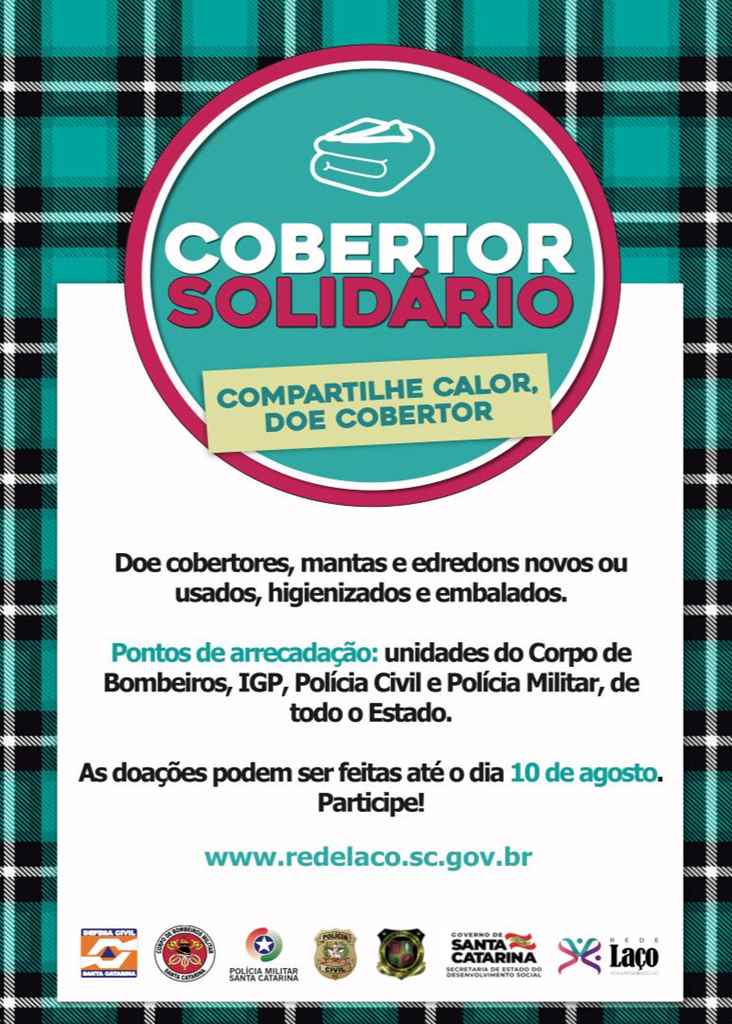 Campanha estadual vai arrecadar cobertores para pessoas carentes
