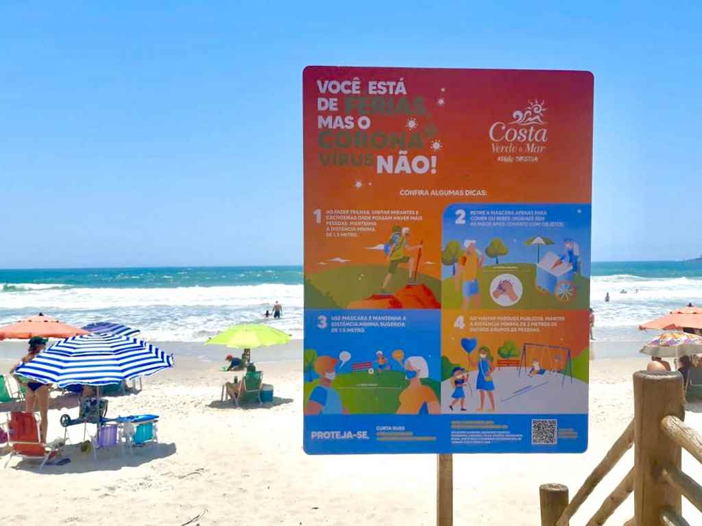 Placas campanha de conscientização Créditos: Divulgação Setur