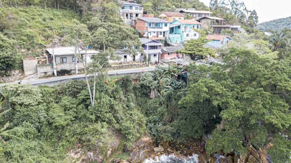 Bairro Araçá, onde foi realizado obra de contenção em outubro de 2020