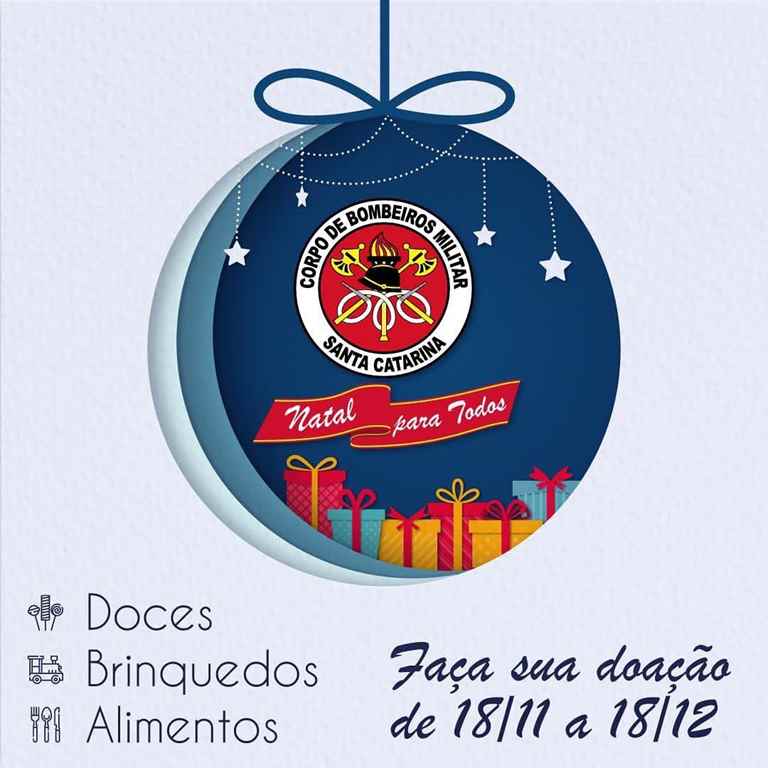 BOMBINHAS - Corpo de Bombeiros Militar de Bombinhas promove campanha de Natal