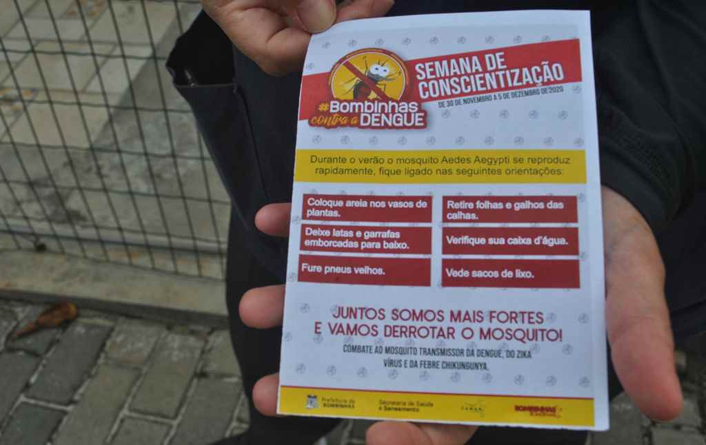 BOMBINHAS - Mutirão no Zimbros encerra semana de mobilização de combate ao Aedes Aegypti em Bombinhas