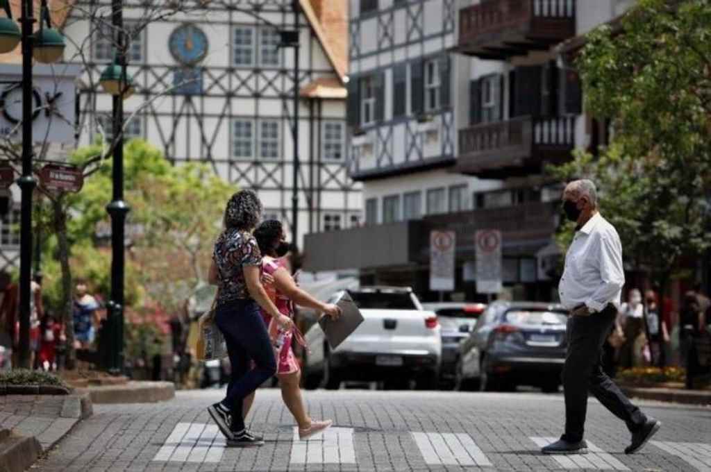 Cidade de Blumenau, no Vale do Itajaí, segue em risco grave(Foto: Patrick Rodrigues, NSC Total)