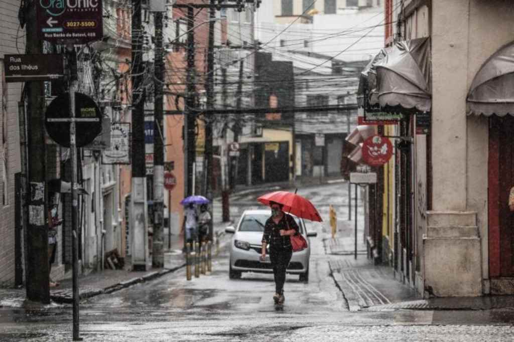 Centro de Florianópolis no primeiro fim de semana de lockdown(Foto: Diórgenes Pandini/Arquivo DC)