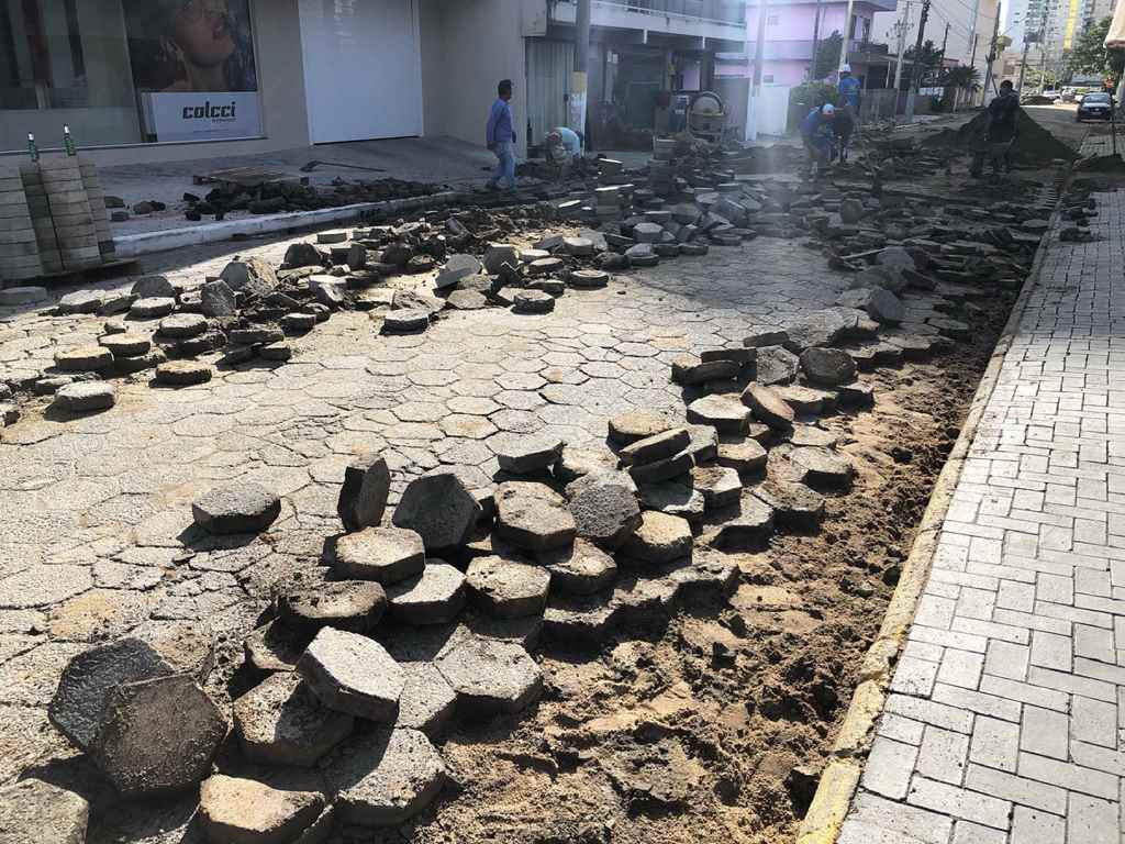 Obras segue com frentes de trabalho