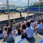 Alunos da Rede Municipal de Ensino acompanham os jogos na Arena do Vôlei