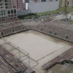 Iniciada a montagem da Arena do Vôlei para competições que acontecem nos meses de março e abril