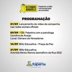 Campanha Setembro Amarelo promoverá ações de prevenção ao suicídio