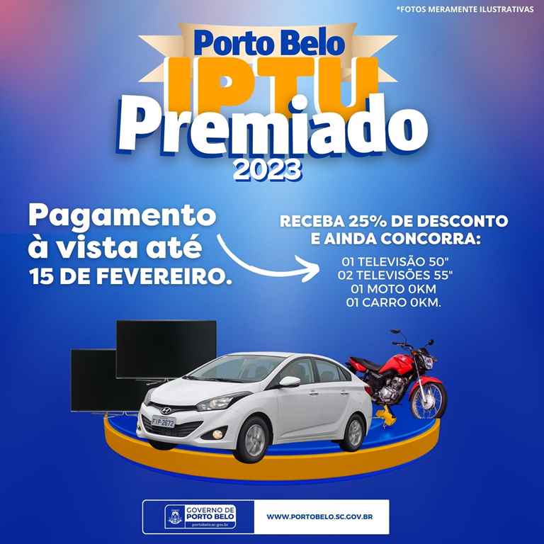 PORTO BELO - Contribuintes concorrem a prêmios através do IPTU em Porto Belo