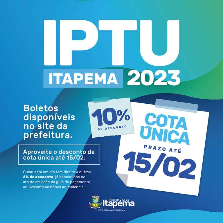Cota Única do IPTU 2023 segue disponível para os contribuintes de Itapema