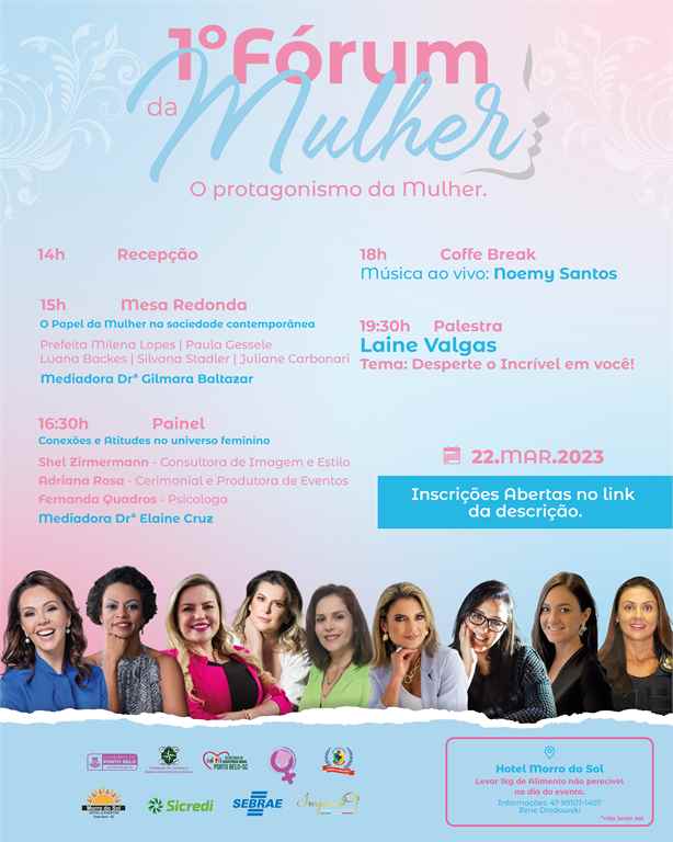 PORTO BELO - Porto Belo realiza o 1º Fórum da Mulher