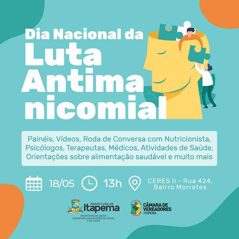 CAPS promove evento em alusão ao Dia Nacional da Luta Antimanicomial na quinta-feira (18/05)