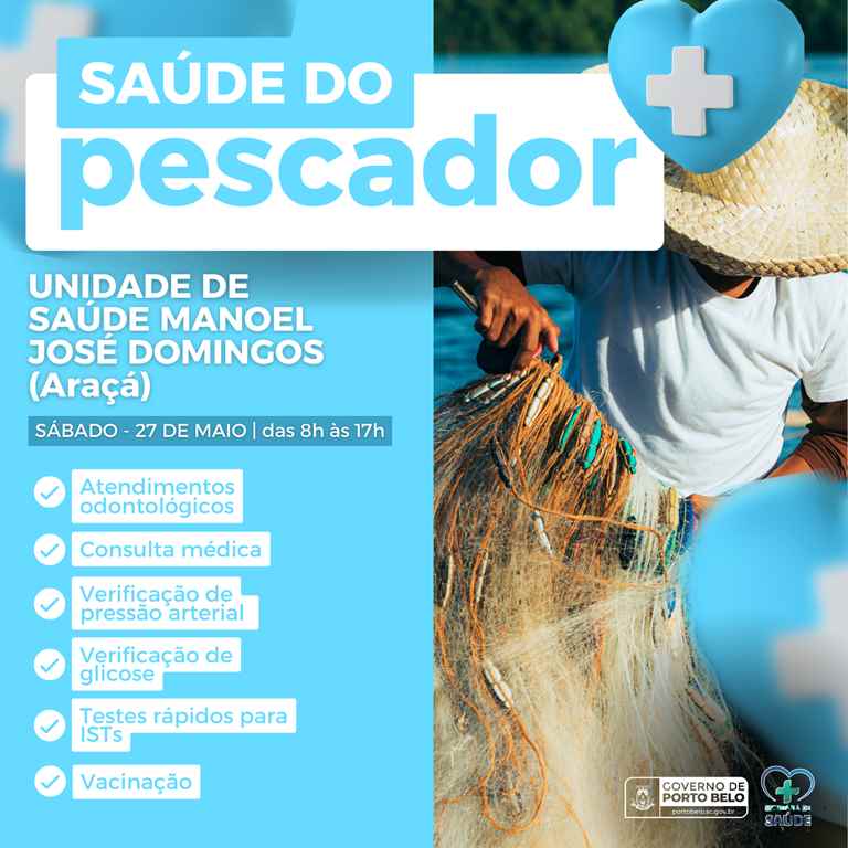 PORTO BELO - Porto Belo realiza ação para cuidados da Saúde do Pescador no bairro Araçá