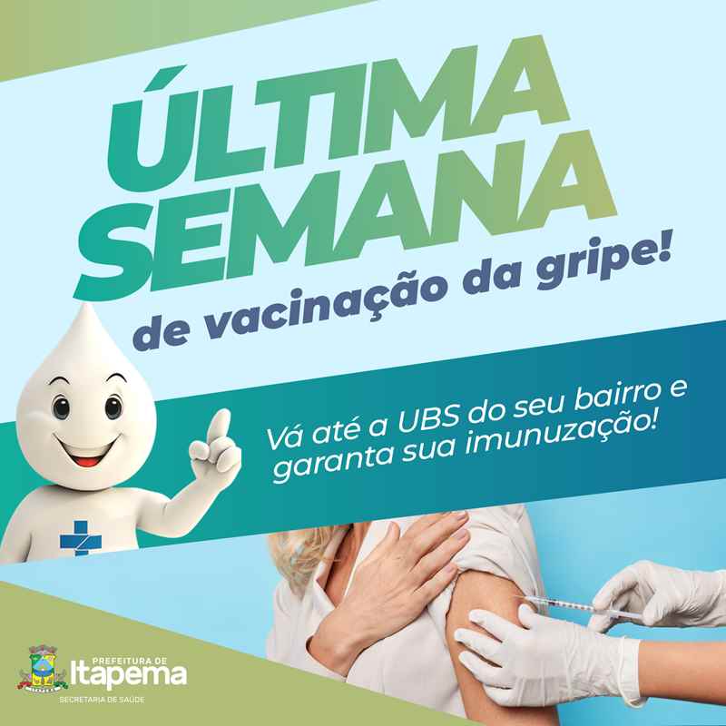 Vacinação da gripe está disponível até sexta-feira (30/06)