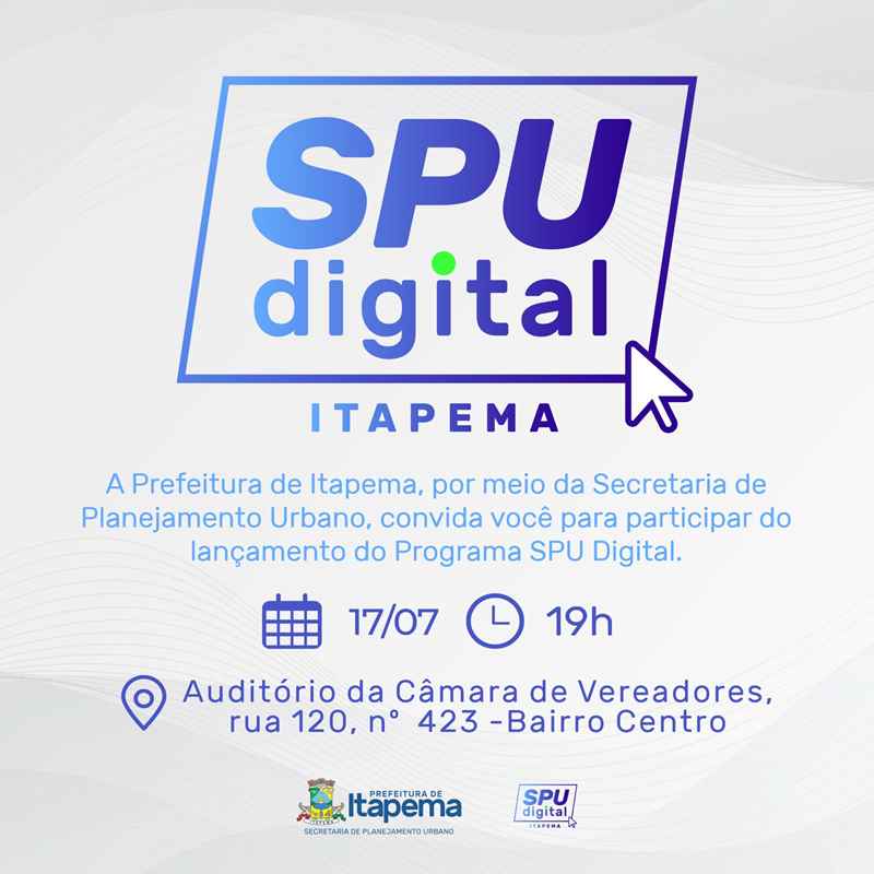 Planejamento Urbano vai lançar SPU Digital na próxima segunda-feira (17/07)