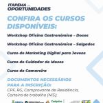 Assistência Social abre inscrições para cursos do Itapema de Oportunidades