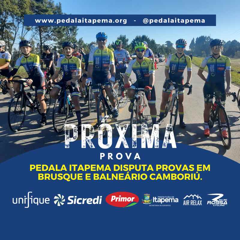 Pedala Itapema disputa provas em Brusque e Balneário Camboriú