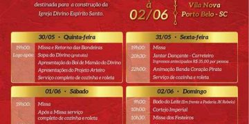 PORTO BELO - Porto Belo se prepara para mais uma Festa do Divino