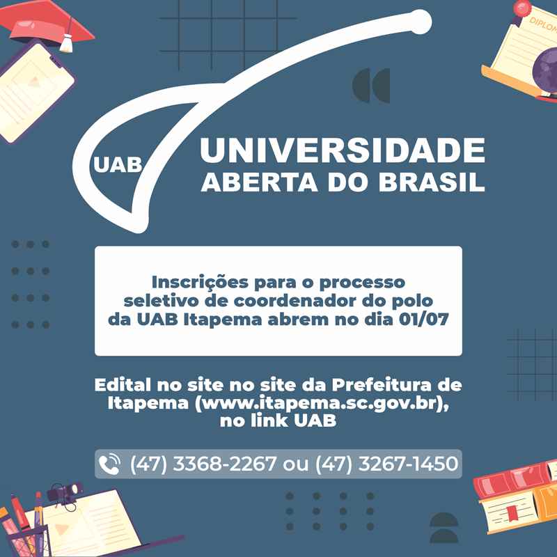 Educação abre processo seletivo para seleção de coordenador do polo da Universidade Aberta do Brasil (UAB)