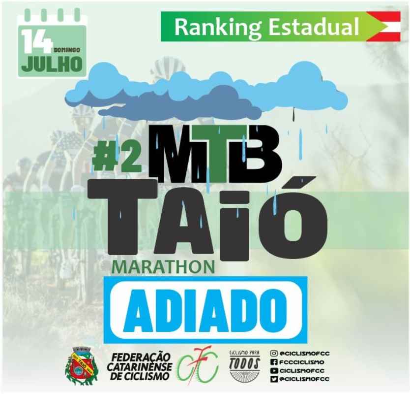 2º MTB Taió Marathon é adiado devido a condições climáticas