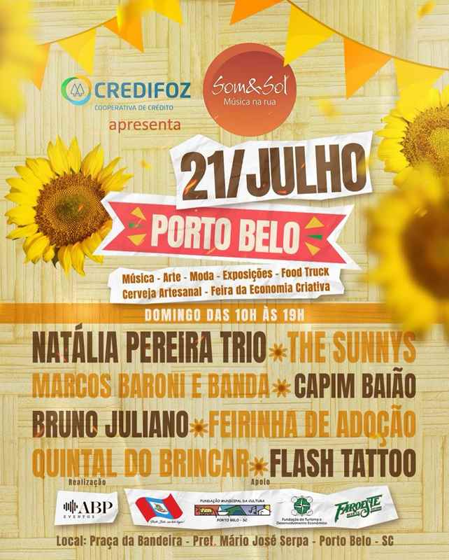 Projeto Som&Sol movimenta Porto Belo com muitas atrações culturais neste domingo - Foto: Take Quatro