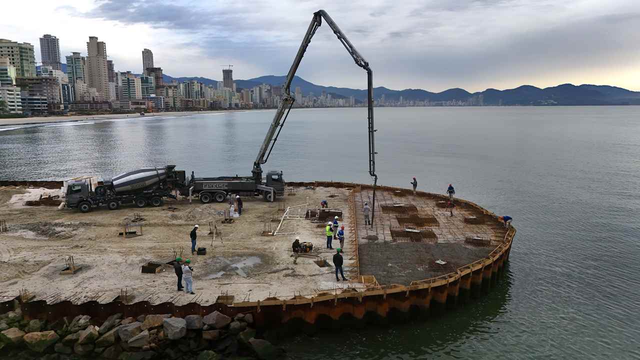 Começa a concretagem do Píer Oporto, um dos projetos mais esperados de Itapema