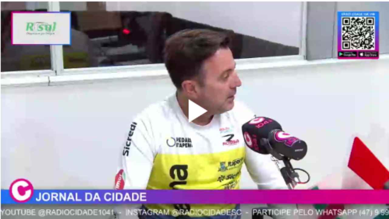 Diretor Esportivo da Pedala Itapema, Marcio Mala, destaca sucessos do Ciclismo em entrevistas a meios de comunicação locais