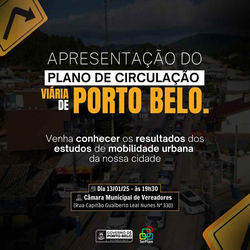 PORTO BELO - Porto Belo apresenta Plano de Circulação Viária