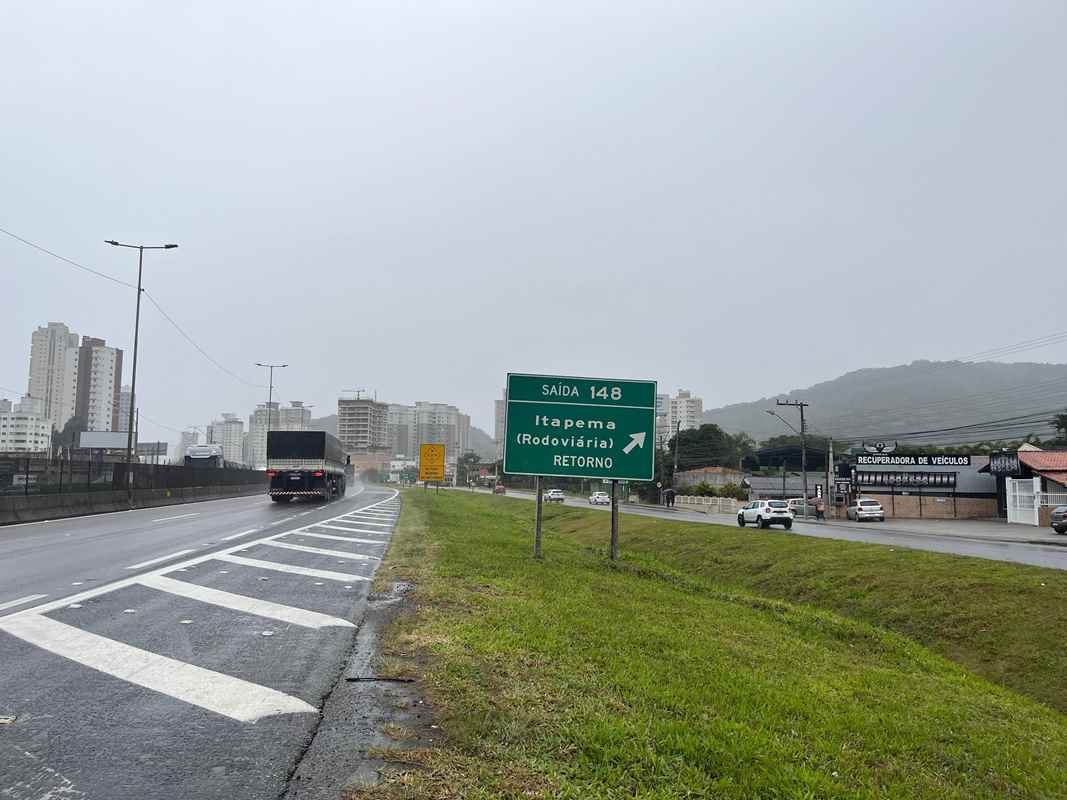 Itapema terá bloqueio temporário no acesso da BR-101 à Marginal Oeste para obras de melhoria