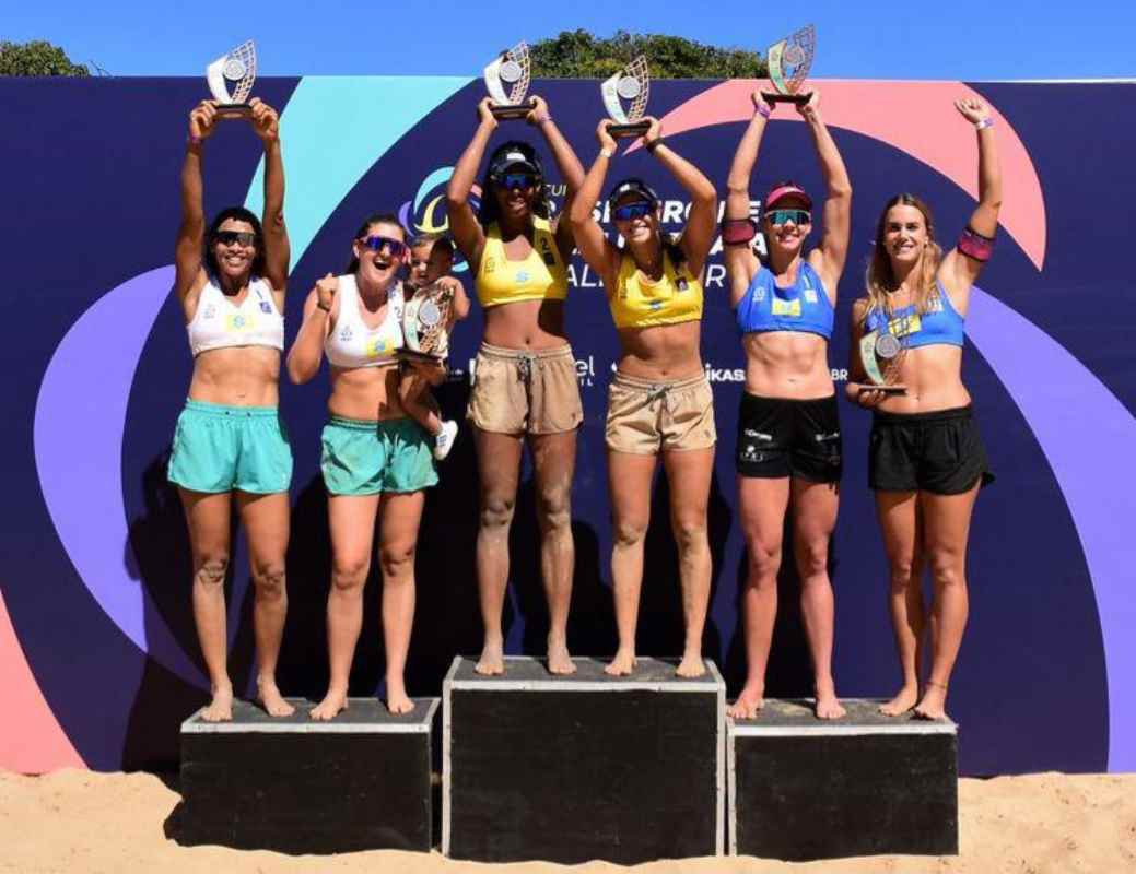 Carol e Victoria em terceiro lugar Challenger