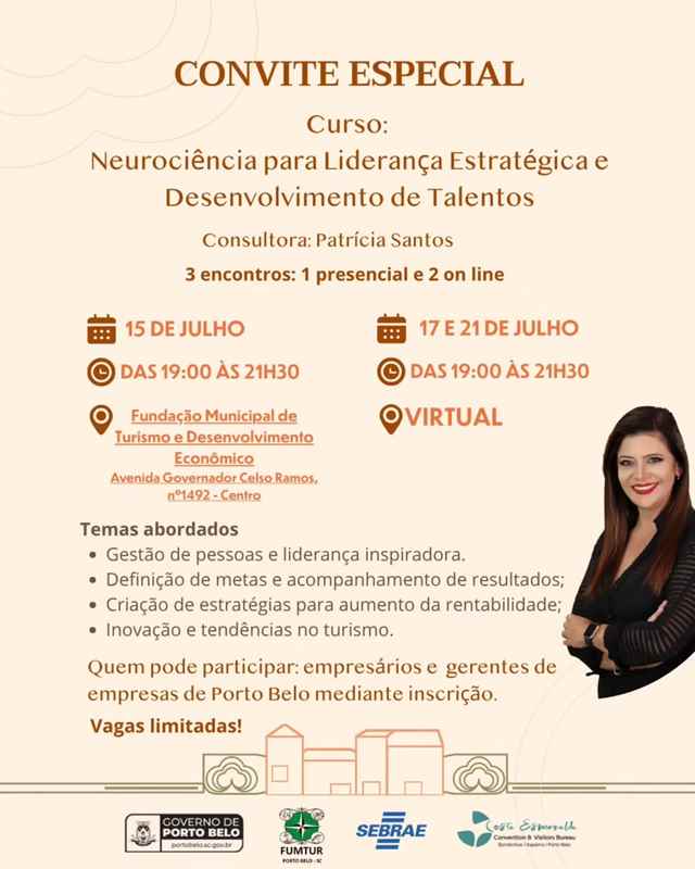 Porto Belo promove curso gratuito sobre Neurociência aplicada à Liderança e Desenvolvimento de Talentos