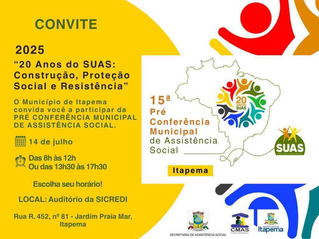 Pré-Conferência discute os 20 anos do SUAS e convida população para construção coletiva da assistência social