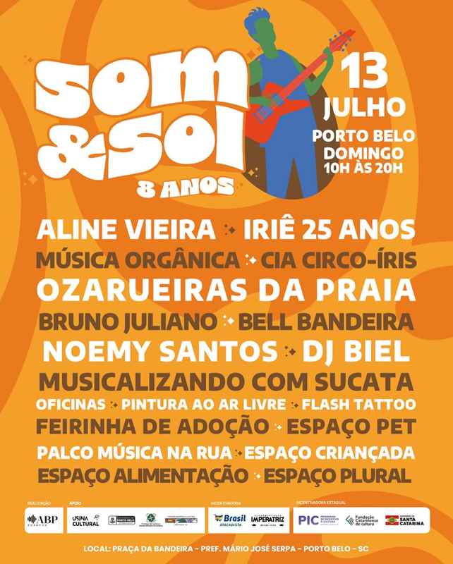 Projeto Som&Sol inicia celebração de oito anos e chega à edição 80 neste domingo em Porto Belo - Foto: Take Quatro