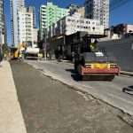 Rua 290 recebe novo asfalto e faixa elevada