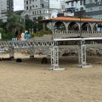 Itapema monta estrutura para transmissão ao vivo de Frei Gilson na orla